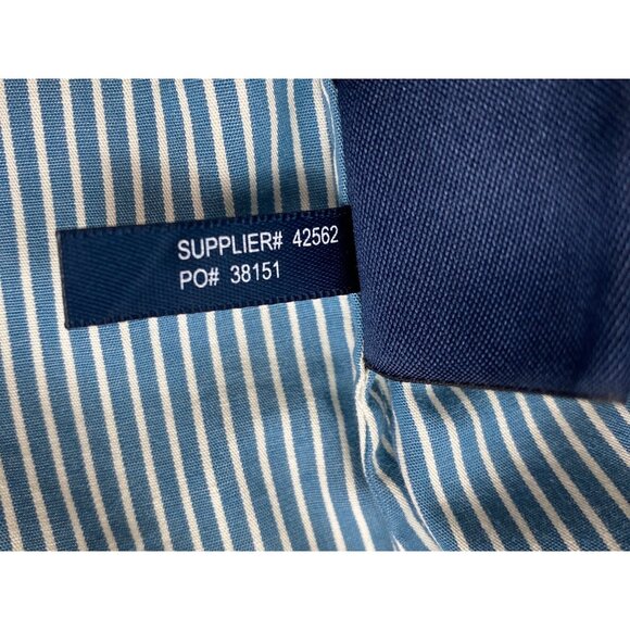 Ralph Lauren Sport Blue & White Striped Button-Up Shirt Size 4 Preppy Ruffle Top - Picture 5 of 5
